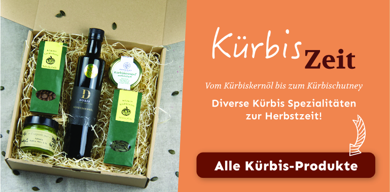 Kürbisspezialitäten | Kürbiskernöl, Kürbischutney, Kürbisschmalz, Kürbiskerne | Kürbiszeit